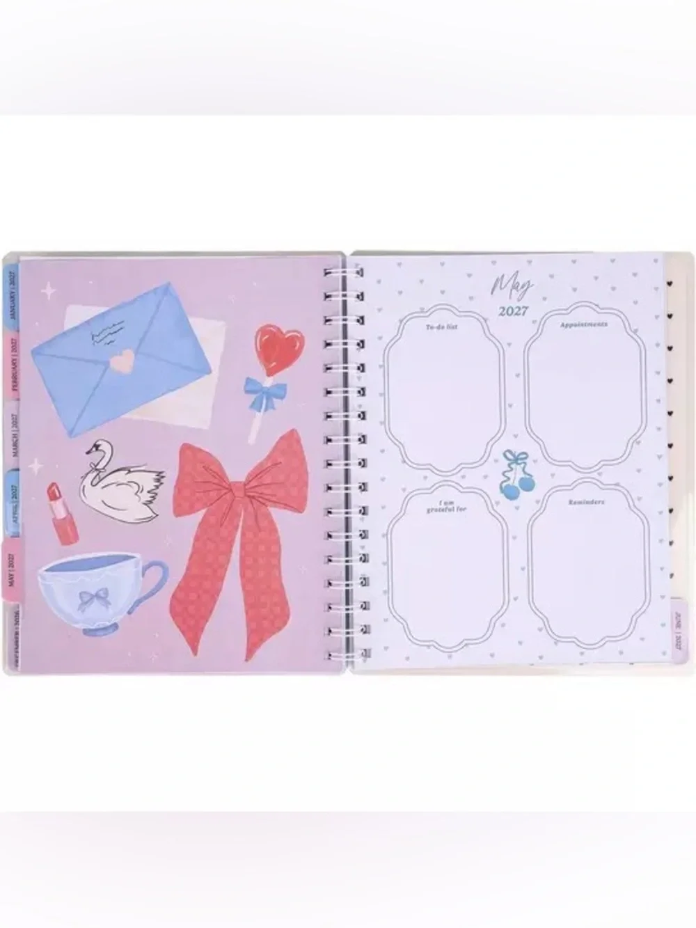 Sweet Bows Weekly Academic Planner 2026-2027